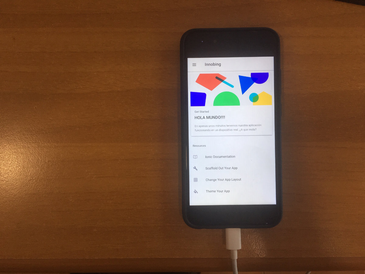 Primera app Innobing - Ionic