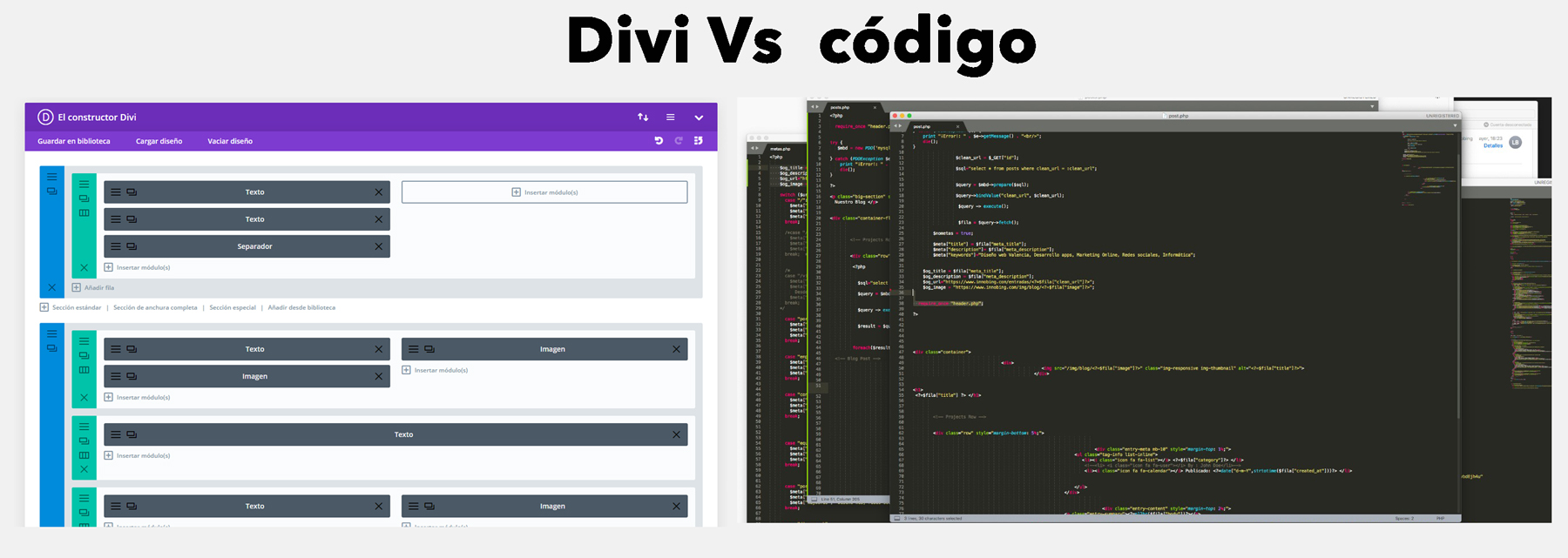 Divi vs. Código